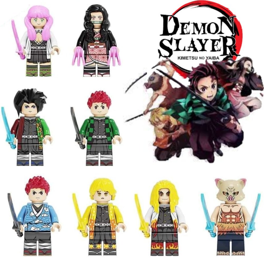 COPY - Demon Slayer 8pcs Set minifigure Lego compatible